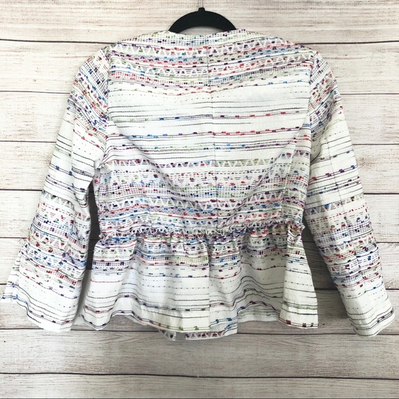 Zara Peplum Metallic Blazer Size Medium - Picture 7 of 7